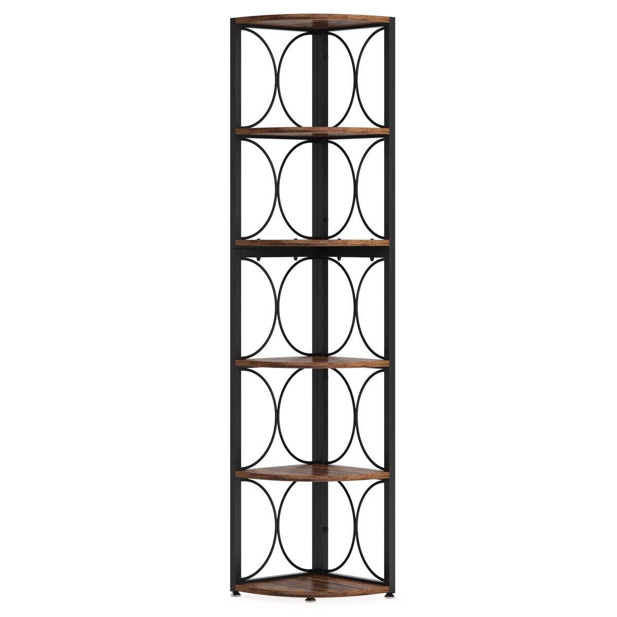 Tribesigns Tall Corner Bookshelf Storage Shelving Unit for Home