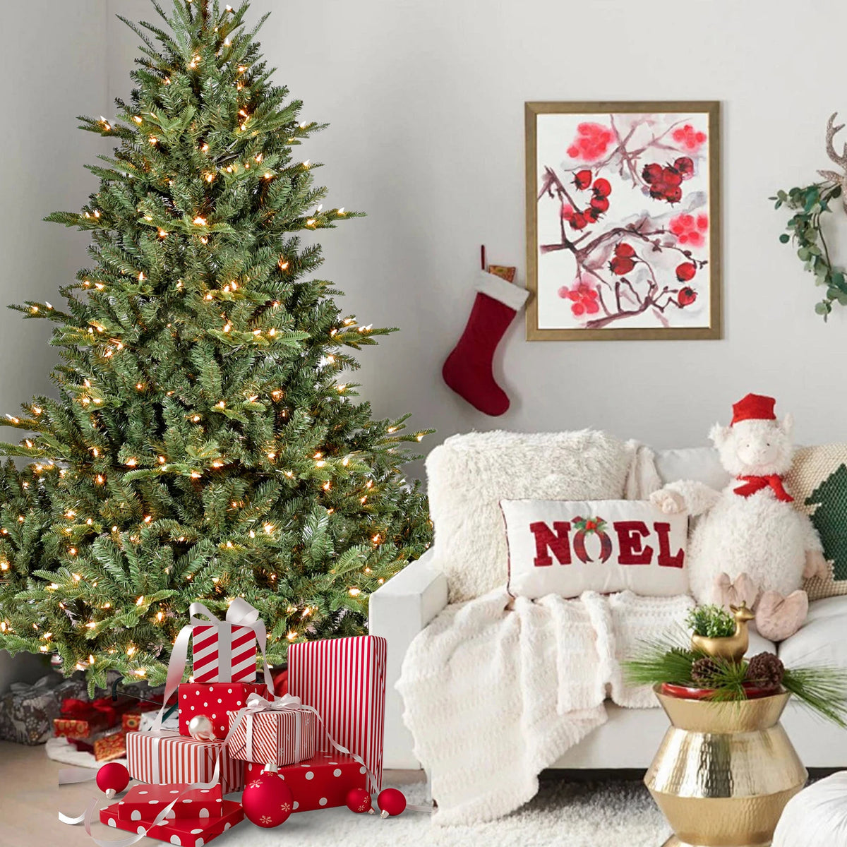 Prelit Artificial Christmas Tree With UL Certified LED Lights