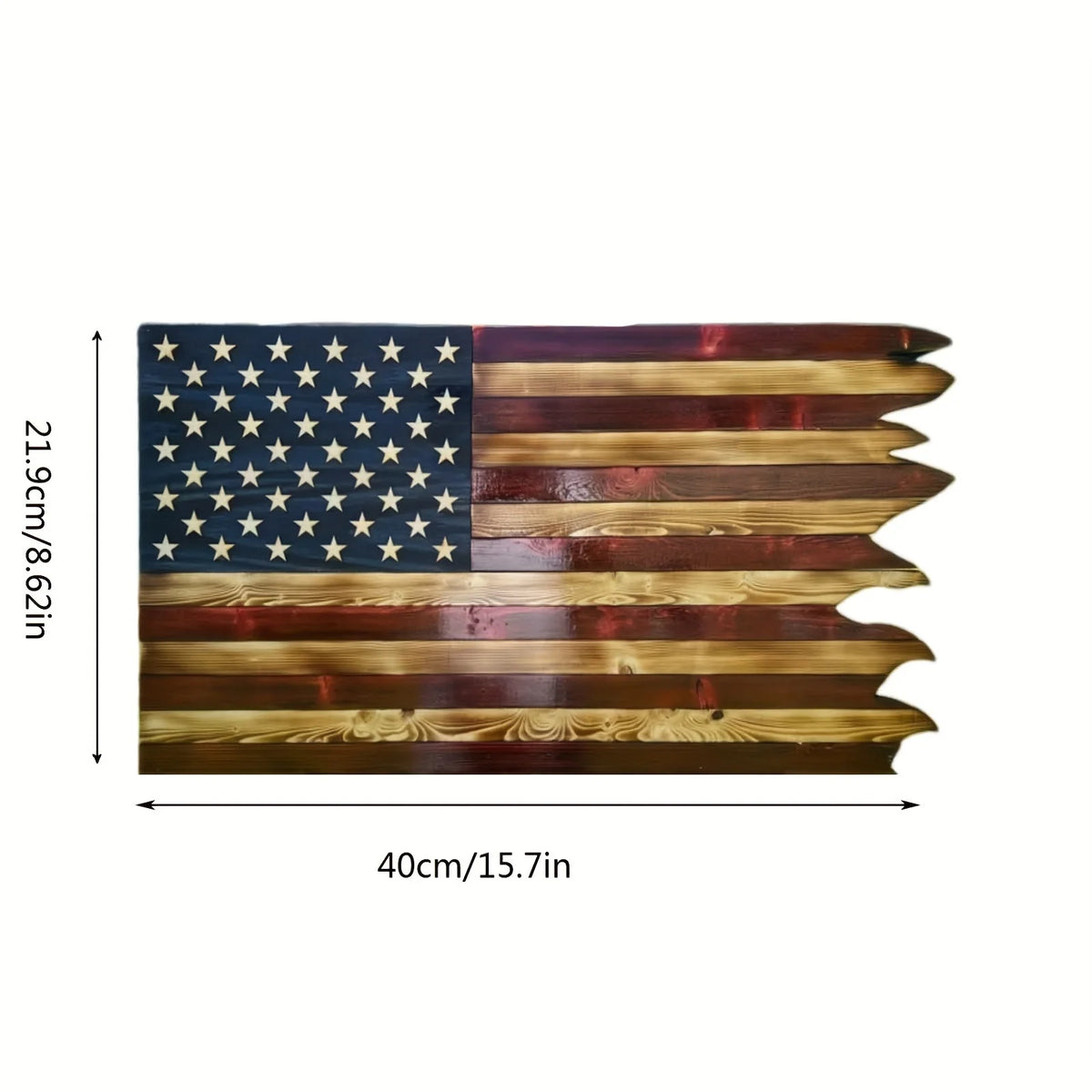 Wooden American Wavy Flag Independence Day Home Decoration