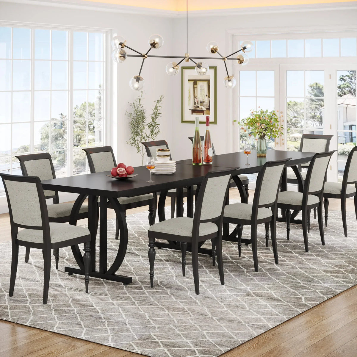 Tribesigns Modern Industrial Dining Table with Heavy Duty Metal Frame