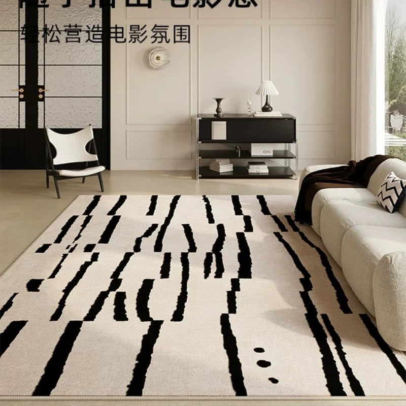 Retro Style Living Room Decoration Soft Carpet Large Area Rugs for Bedroom Washable Study Floor Mat Anti-slip Cloakroom Line Rug
