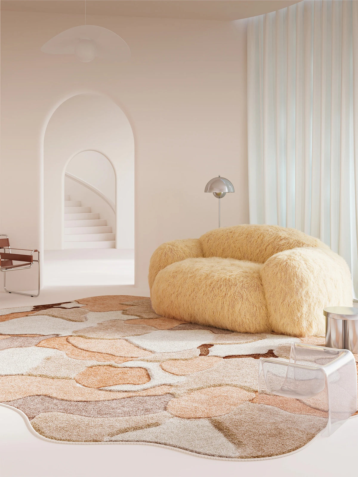 Irregular Shapes Bedroom Decor Carpet Large Size Carpets for Living Room Fluffy Soft Lounge Floor Mat Thick Washable Study Rug