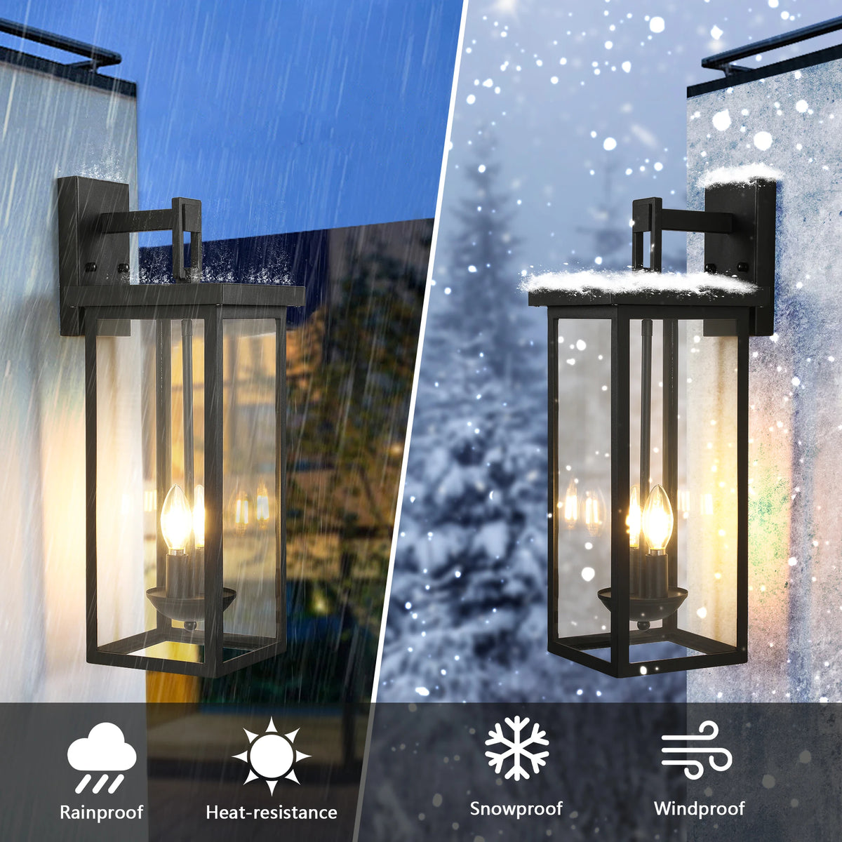 ARLGSITE Outdoor Wall Lantern With Dusk To Dawn Sensor