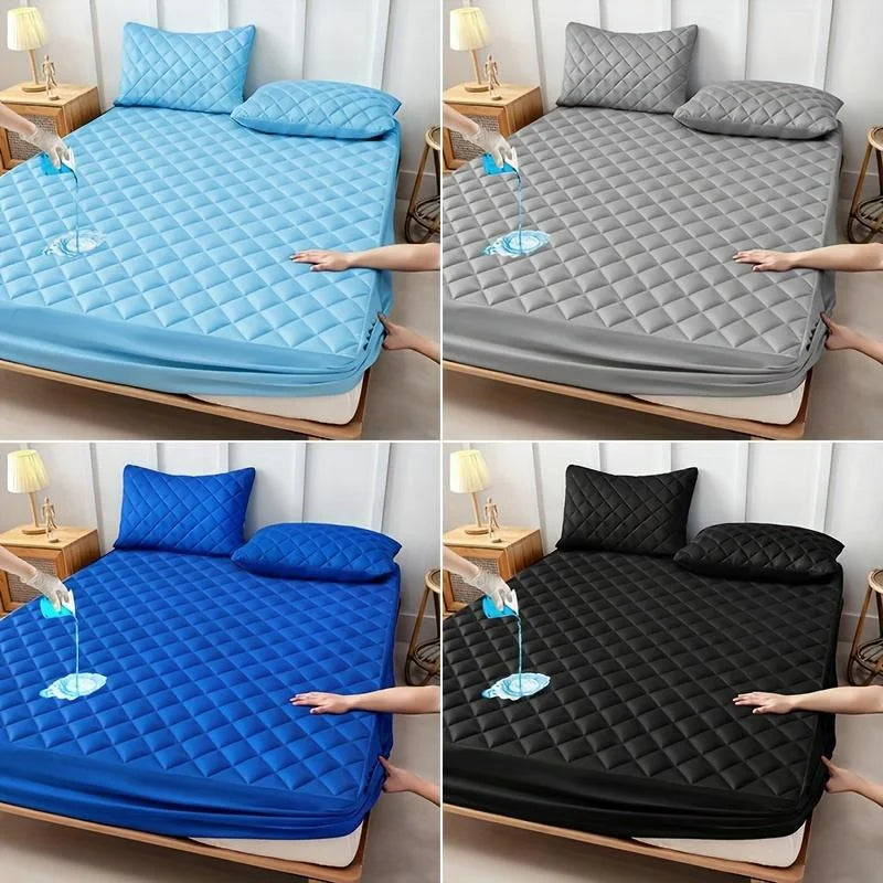 HGETVE Waterproof Quilted Mattress Protector Breathable Noiseless Pad Cover