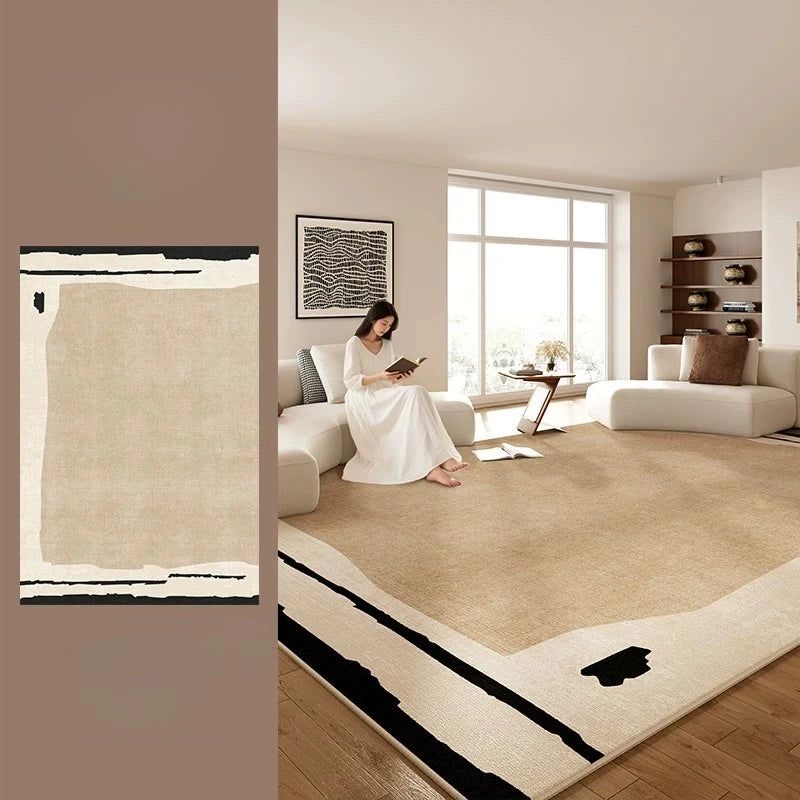 Retro Style Living Room Decoration Soft Carpet Large Area Rugs for Bedroom Washable Study Floor Mat Anti-slip Cloakroom Line Rug