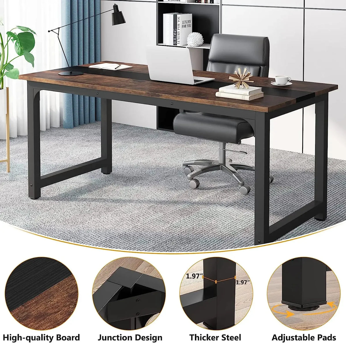 Tribesigns Modern Computer Desk for Home Office and Study Workstation