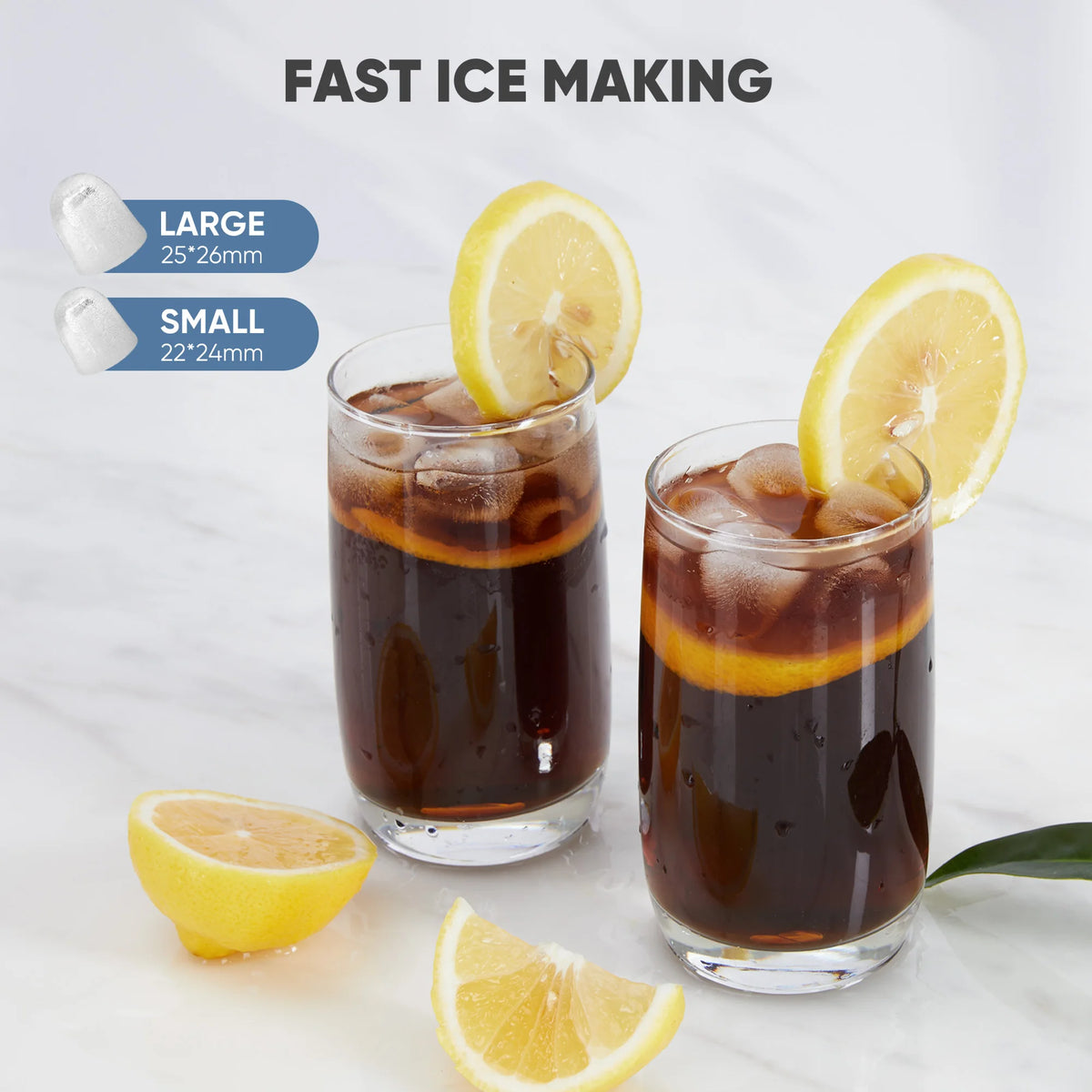 Portable Countertop Ice Maker With Fast Ice And Self Cleaning