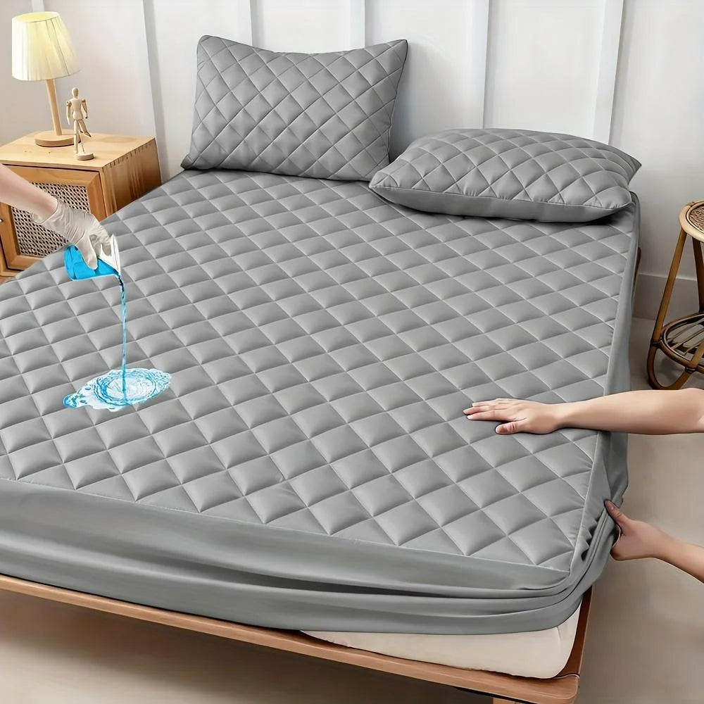 HGETVE Waterproof Quilted Mattress Protector Breathable Noiseless Pad Cover