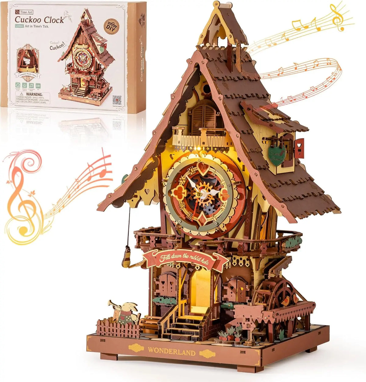Robotime Rokr Cuckoo Clock 3D Wooden Puzzle Model Kit
