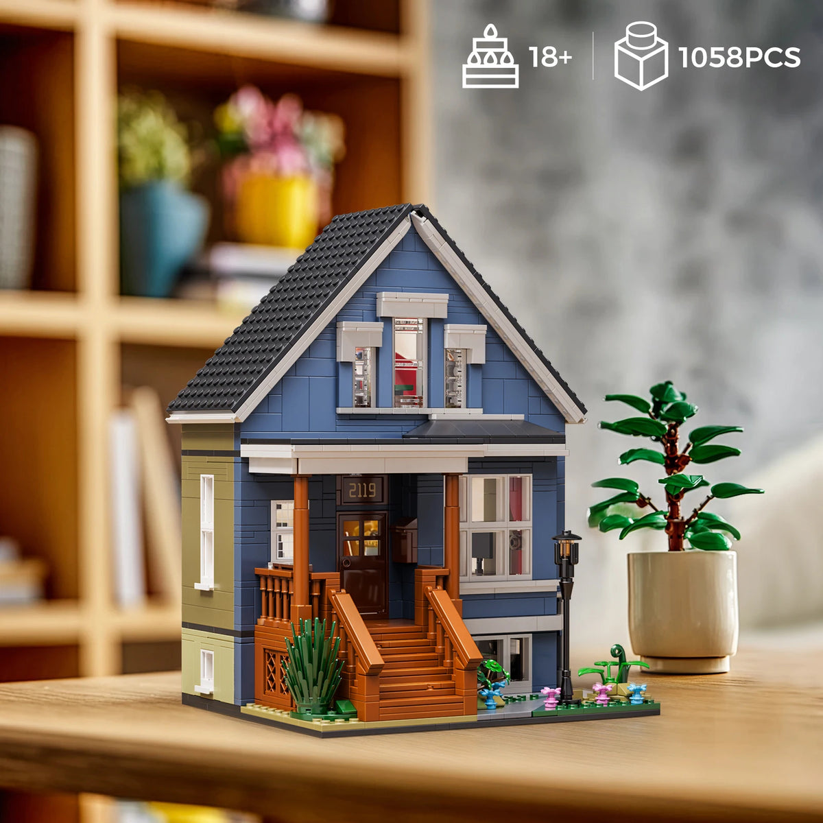 Gallagher House Architecture Model Building Blocks Set Room Decor Display Ornament DIY Creative Desktop Birthday Gift Fans Adult