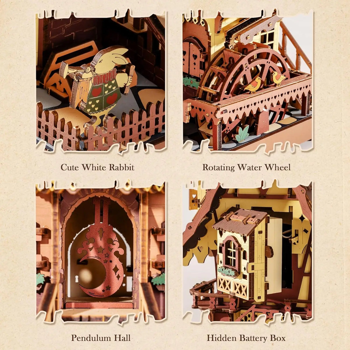 Robotime Rokr Cuckoo Clock 3D Wooden Puzzle Model Kit