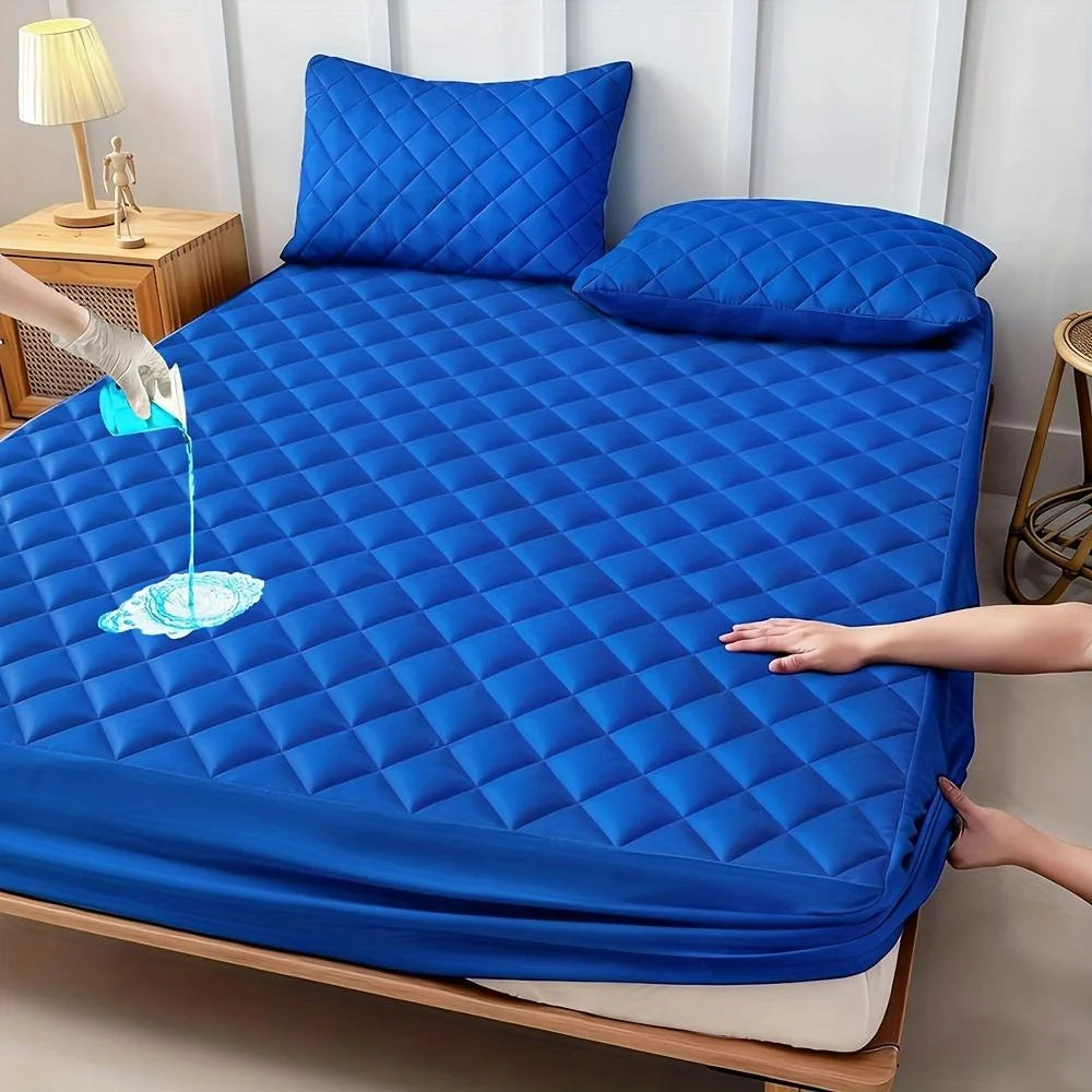 HGETVE Waterproof Quilted Mattress Protector Breathable Noiseless Pad Cover