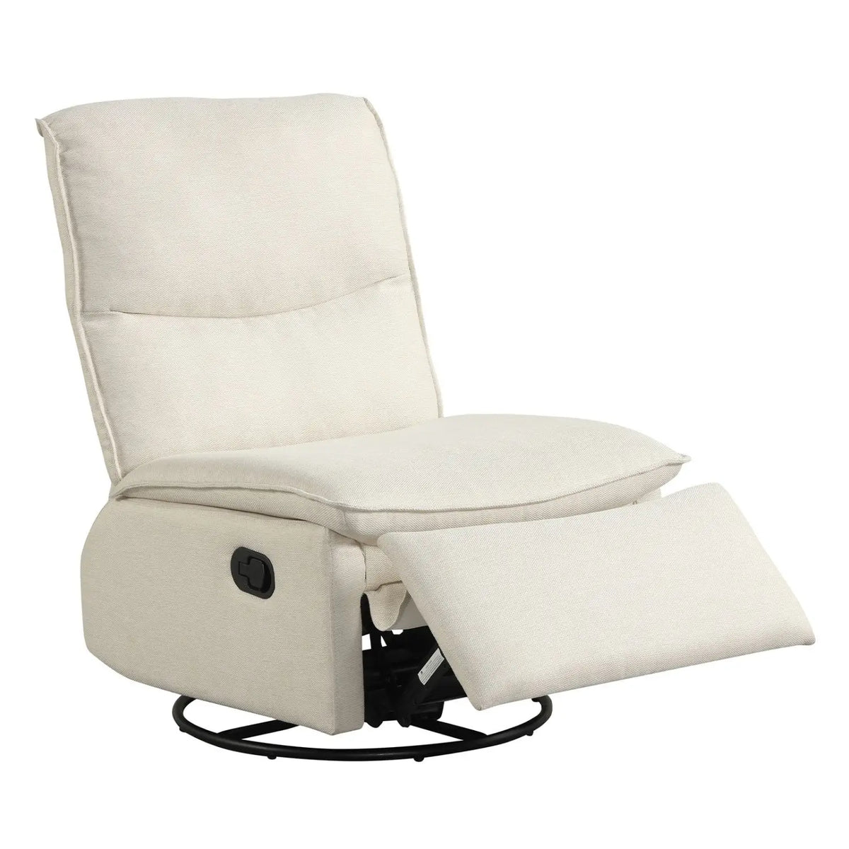 Swivel Rocking Chair With Cushioned Back For Living Room Comfort
