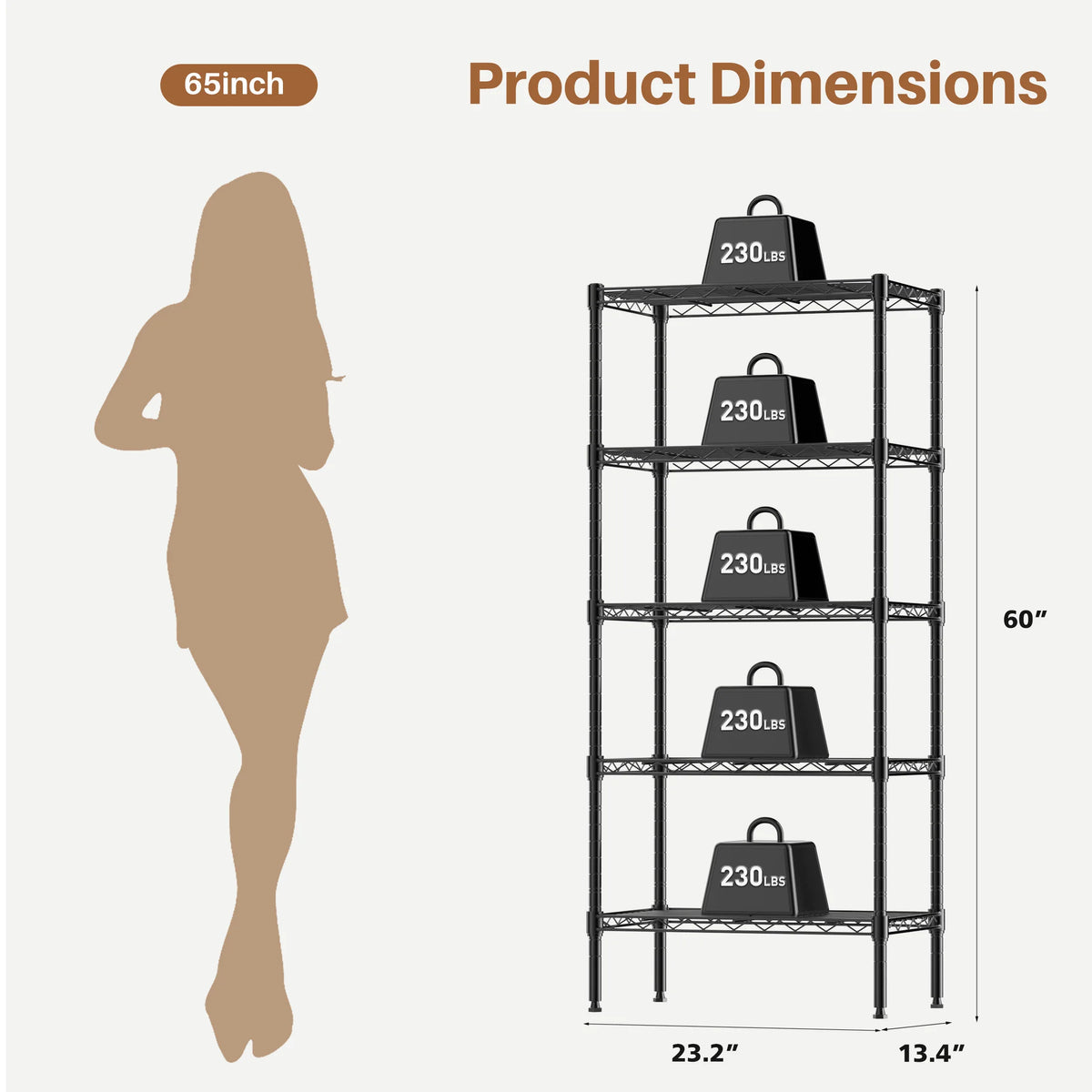 MCQ Adjustable Heavy Duty Metal Storage Shelving Unit for Home