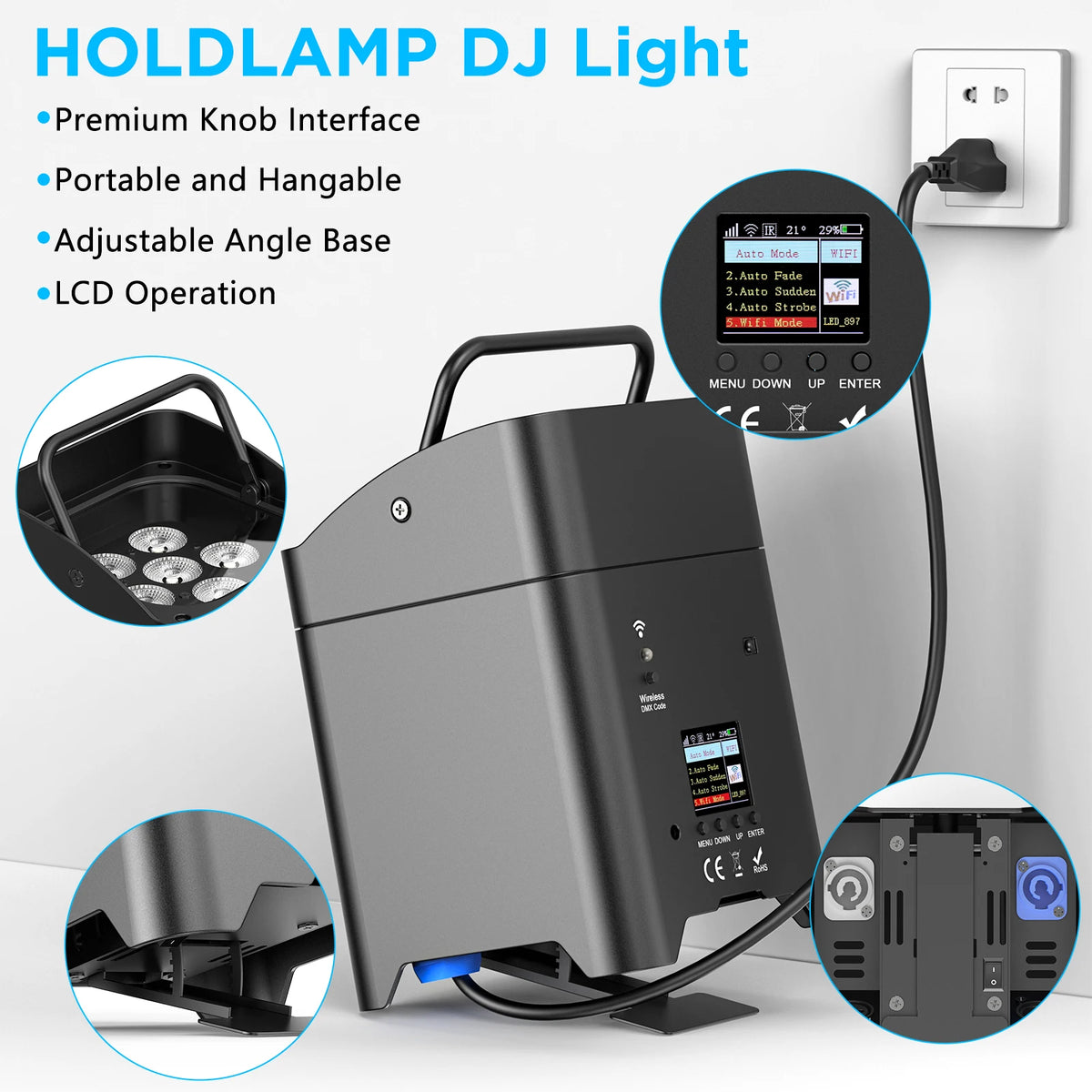 U'King Wireless LED Par Lights With Remote For DJ Events