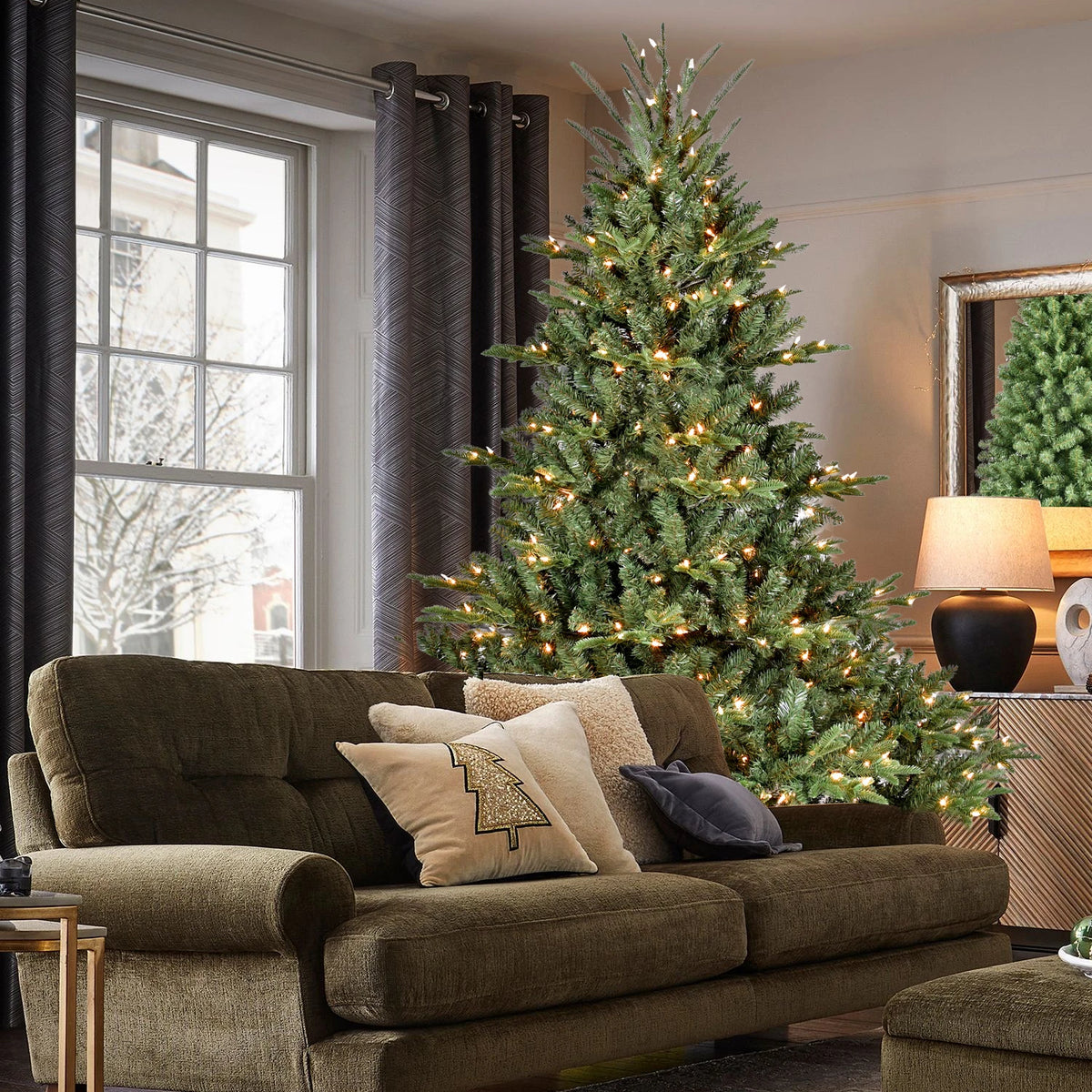 Prelit Artificial Christmas Tree With UL Certified LED Lights