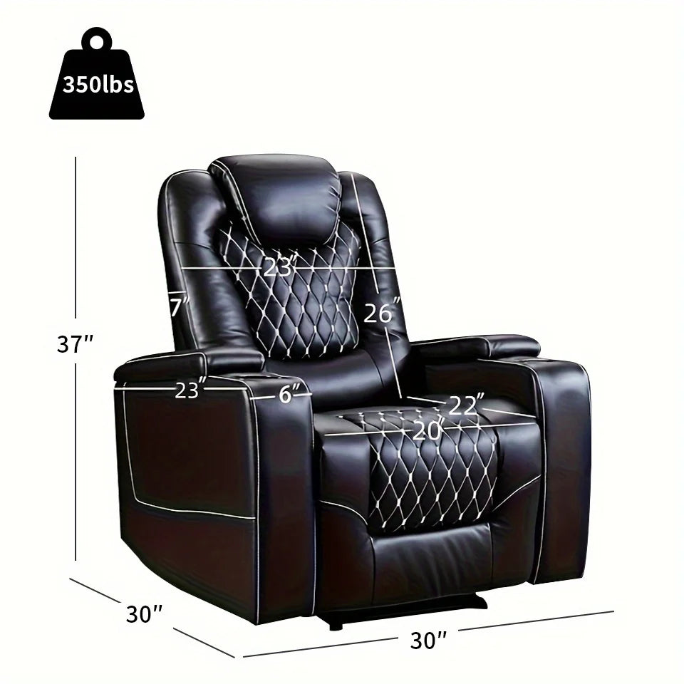 EBELLO Power Recliner Chair With USB Ports And Cup Holders