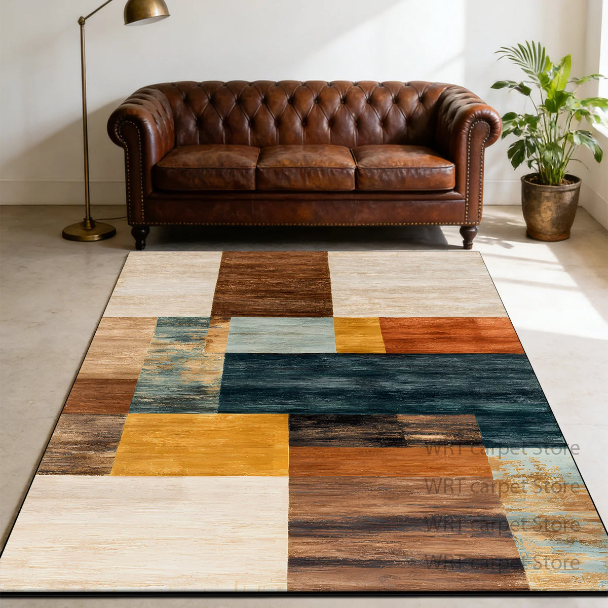 Stylish Geometric Washable Non Slip Area Rug For Home Decor