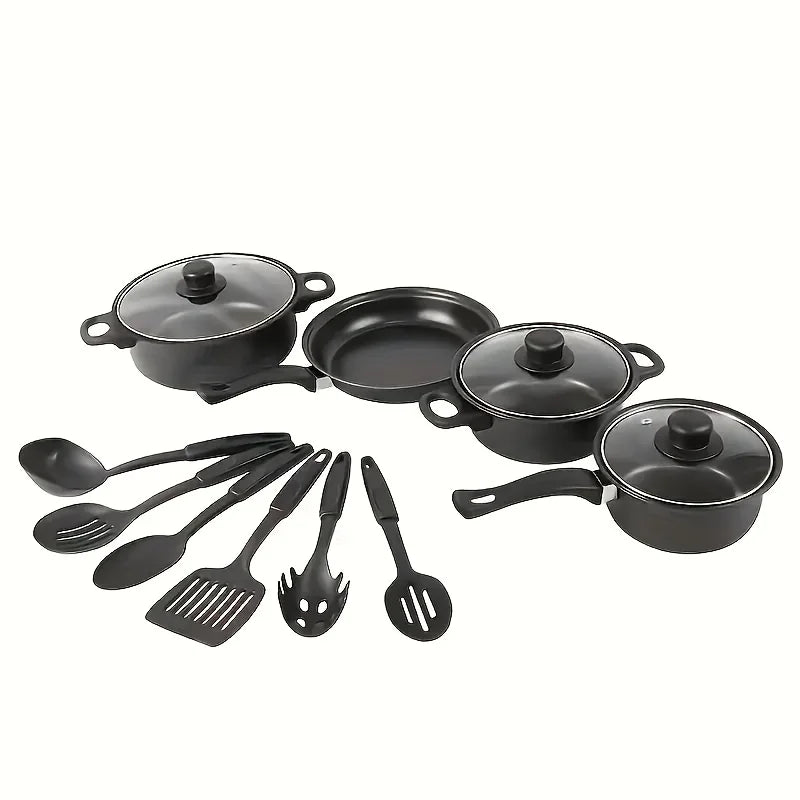 AEHOME Stainless Steel Nonstick Cookware Set With Kitchen Utensils