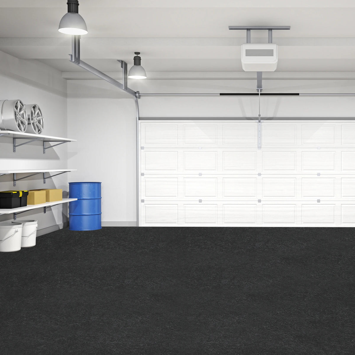 Waterproof Garage Floor Mat, Non-Slip Oil Resistant Pe Backing Mat For Garage, Workshop, Warehouse, Easy To Clean & Cut,Garage Floor Mat, Garage Non-Slip Mat, Floor Protection Mat