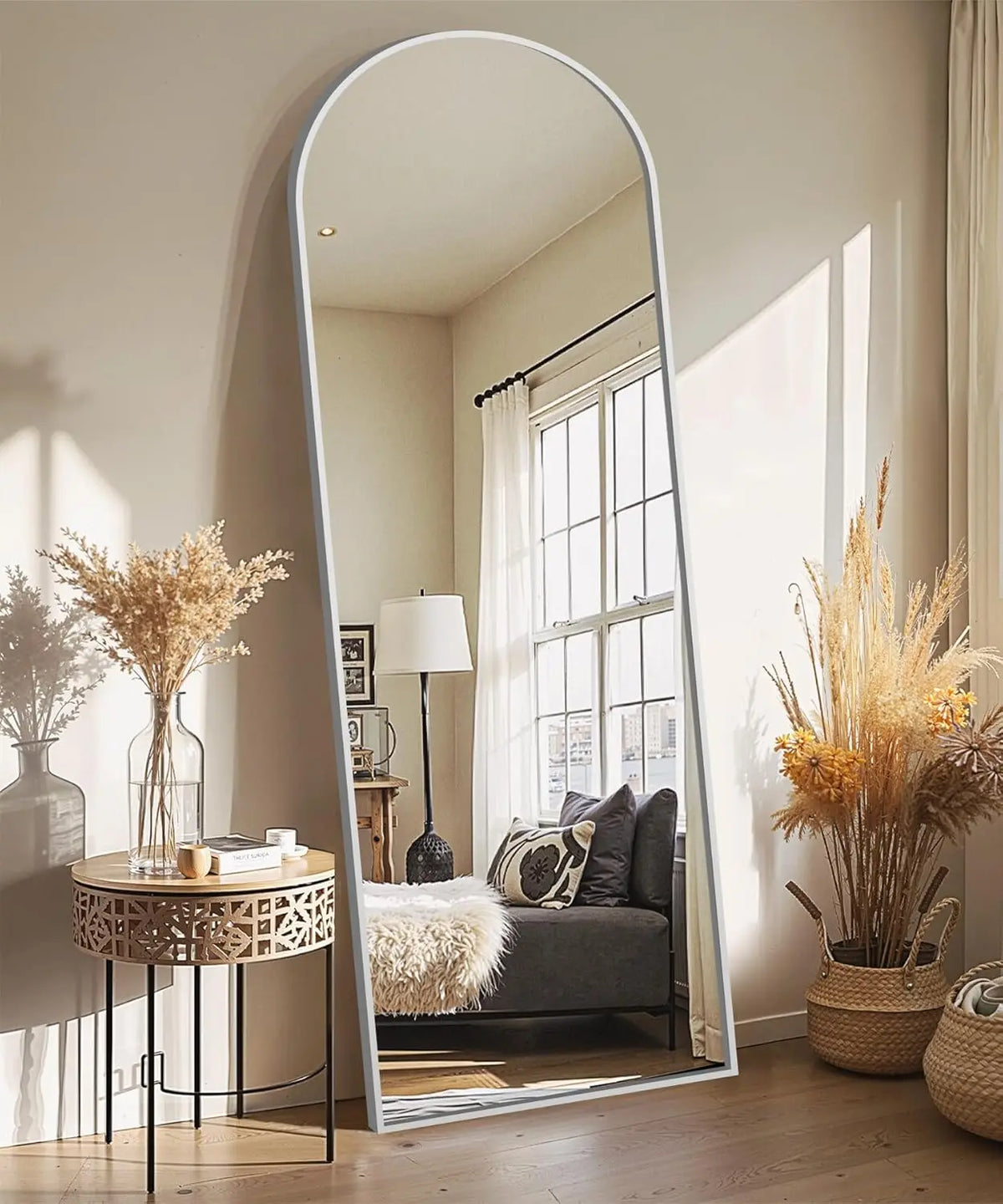 Mirror Full Length,Standing Mirror Full Body,Large Floor with Stand for Wall Entryway Door Bedroom Bathroom Living Room