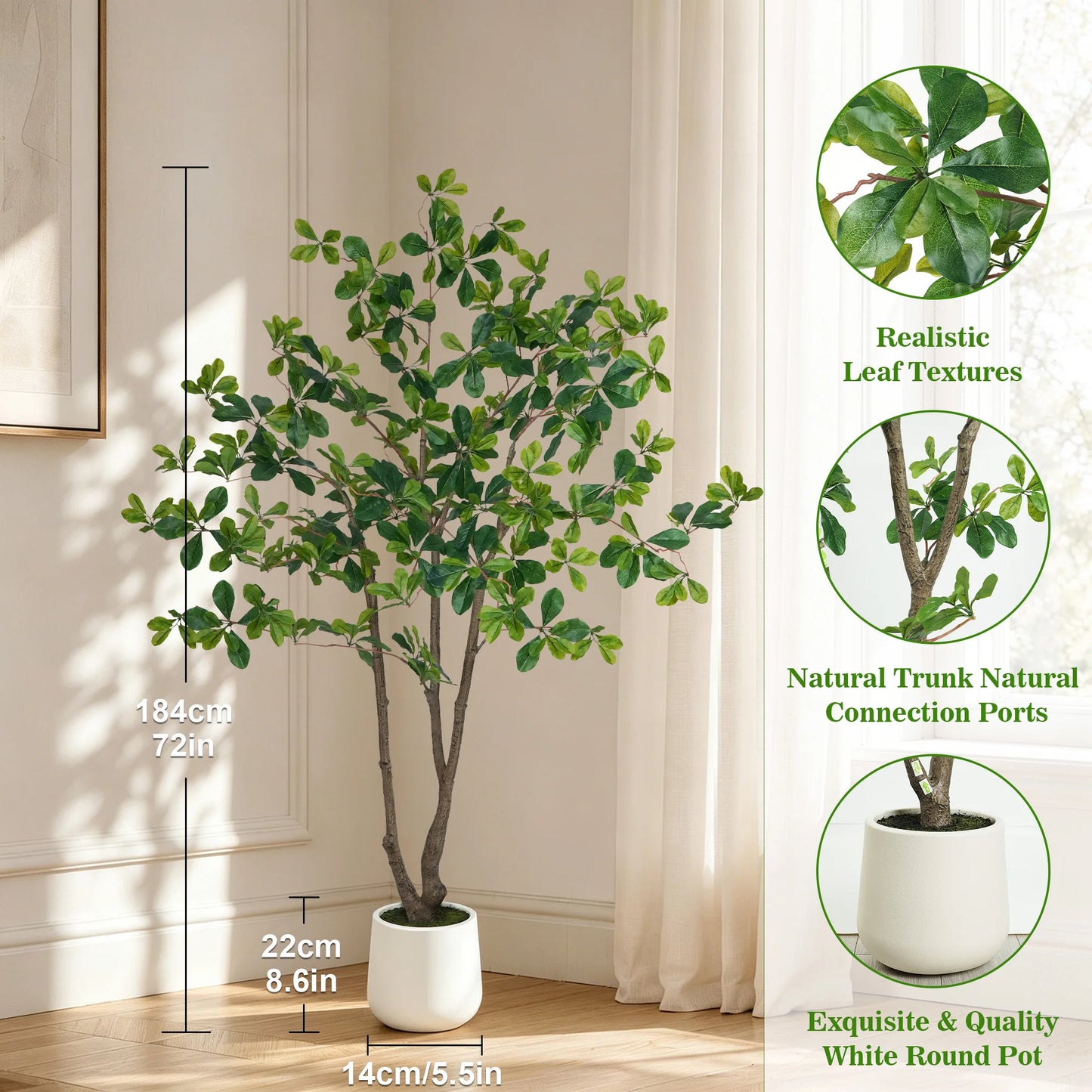 Olitree Faux Black Olive Tree Indoor Floor Decor With Pot