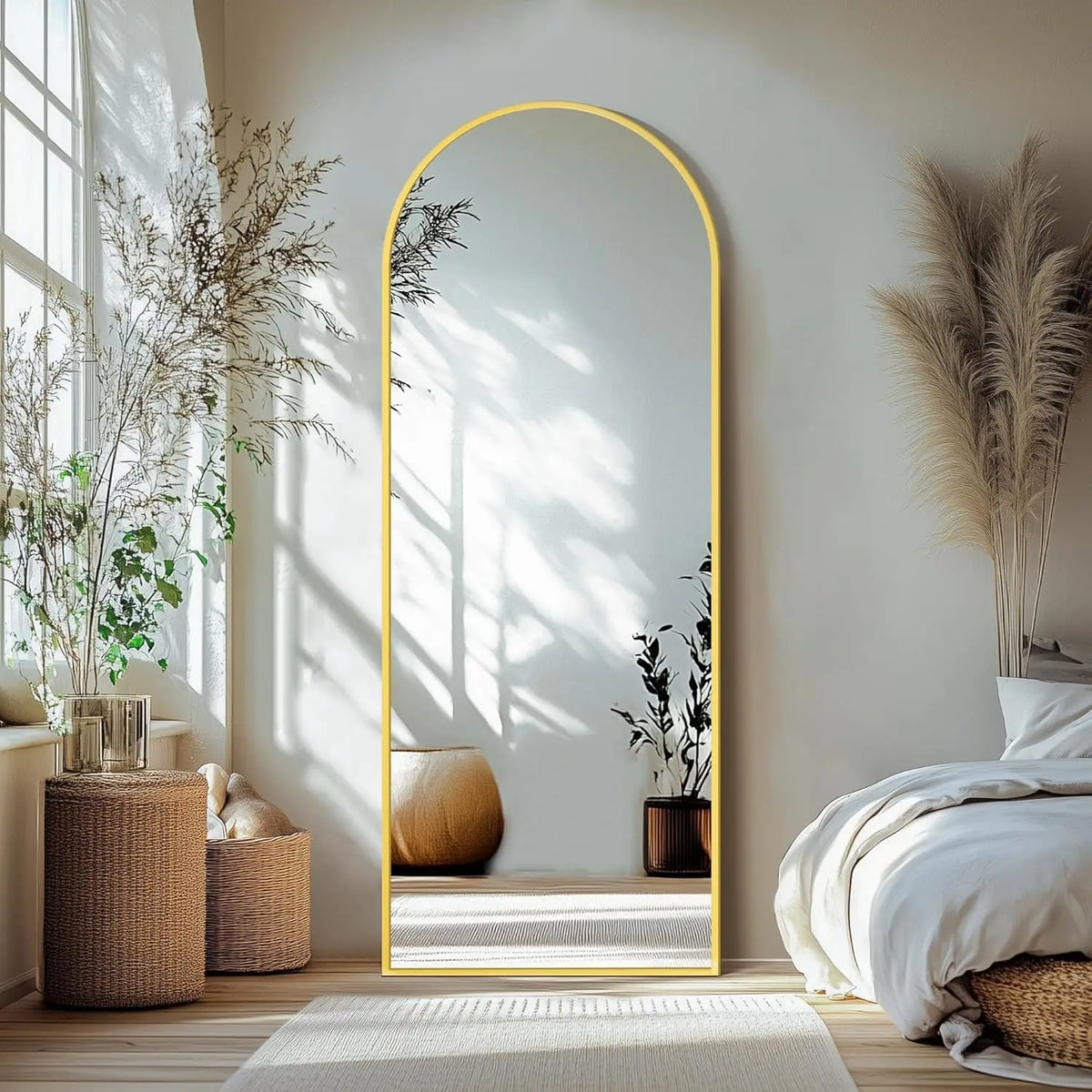 Mirror Full Length,Standing Mirror Full Body,Large Floor with Stand for Wall Entryway Door Bedroom Bathroom Living Room