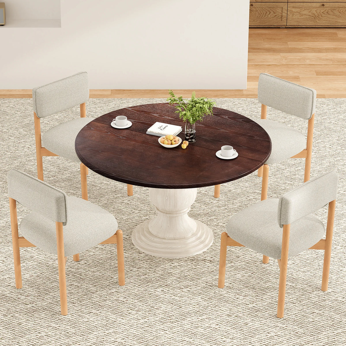 FARINI Set of 2 Modern Upholstered Dining Chairs for Home