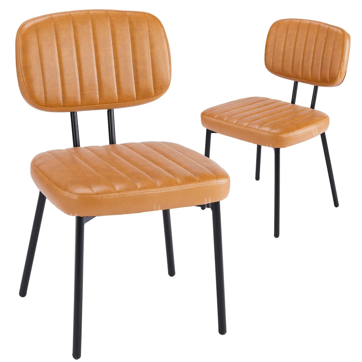 JHK Ergonomic PU Leather Dining Chairs With Lumbar Support