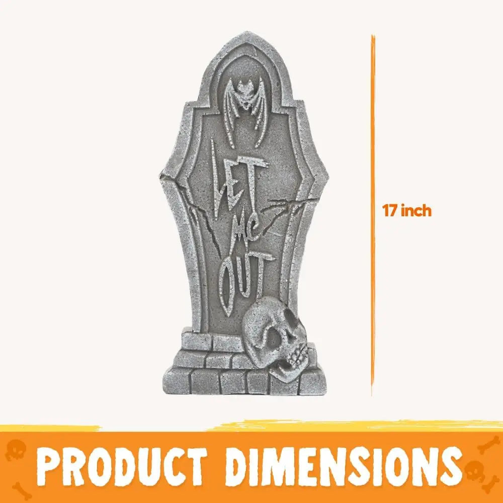 Halloween Foam Tombstone Yard Decoration Set With Stakes