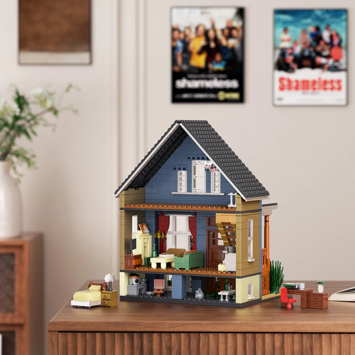 Gallagher House Architecture Model Building Blocks Set Room Decor Display Ornament DIY Creative Desktop Birthday Gift Fans Adult
