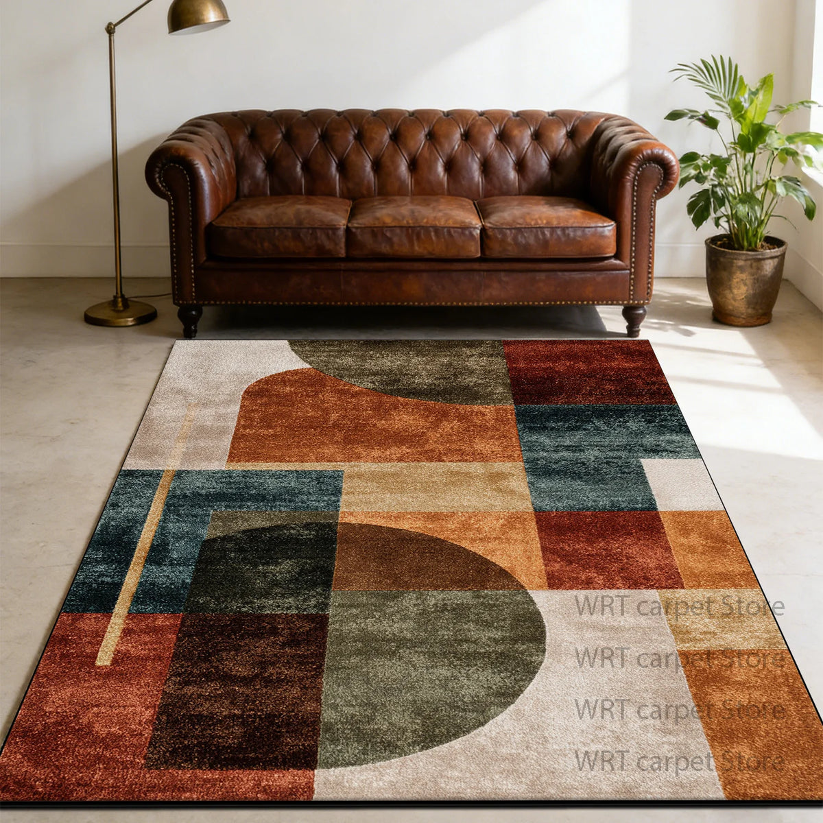 Stylish Geometric Washable Non Slip Area Rug For Home Decor