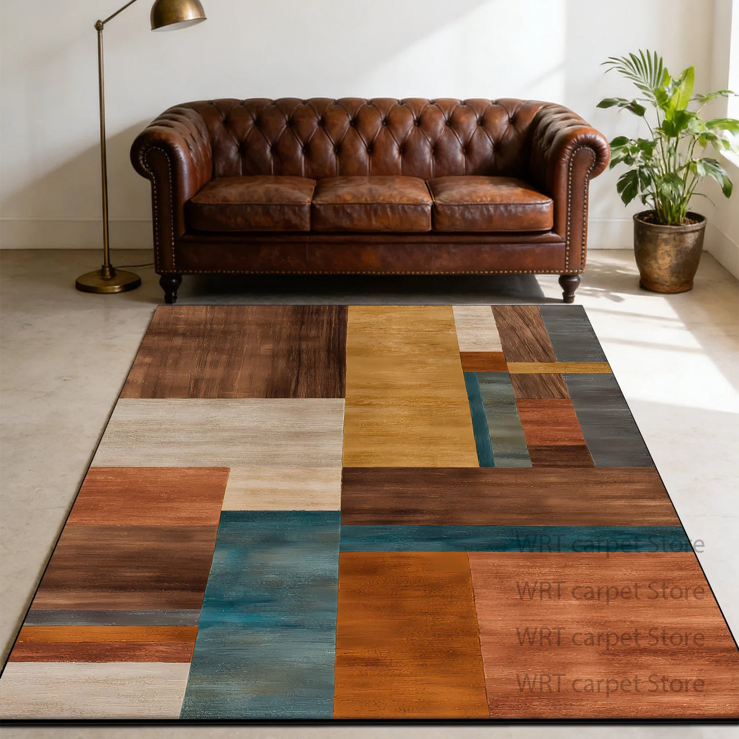 Stylish Geometric Washable Non Slip Area Rug For Home Decor