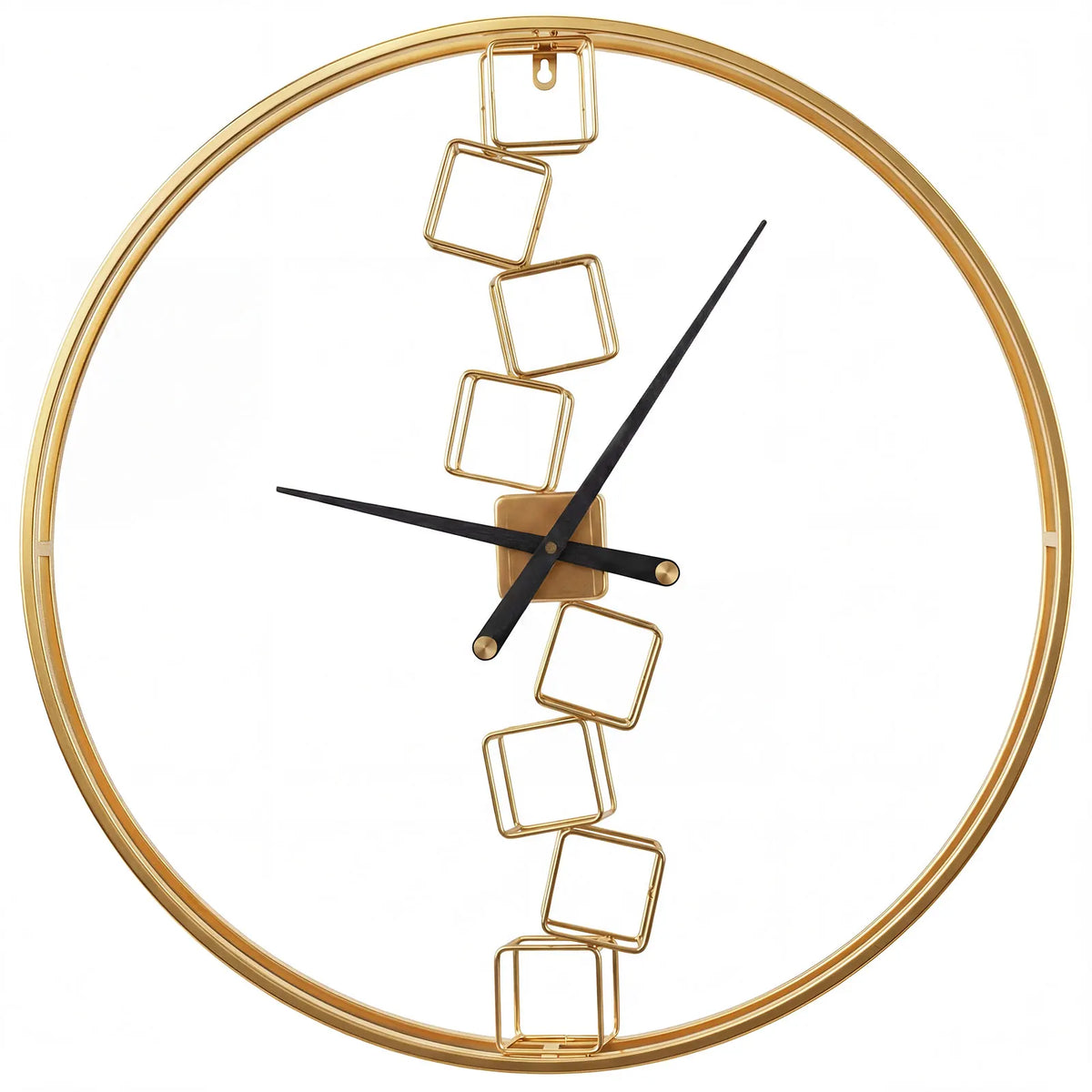 HOMASIS Nordic Style Metal Wall Clock Silent Modern Timepiece