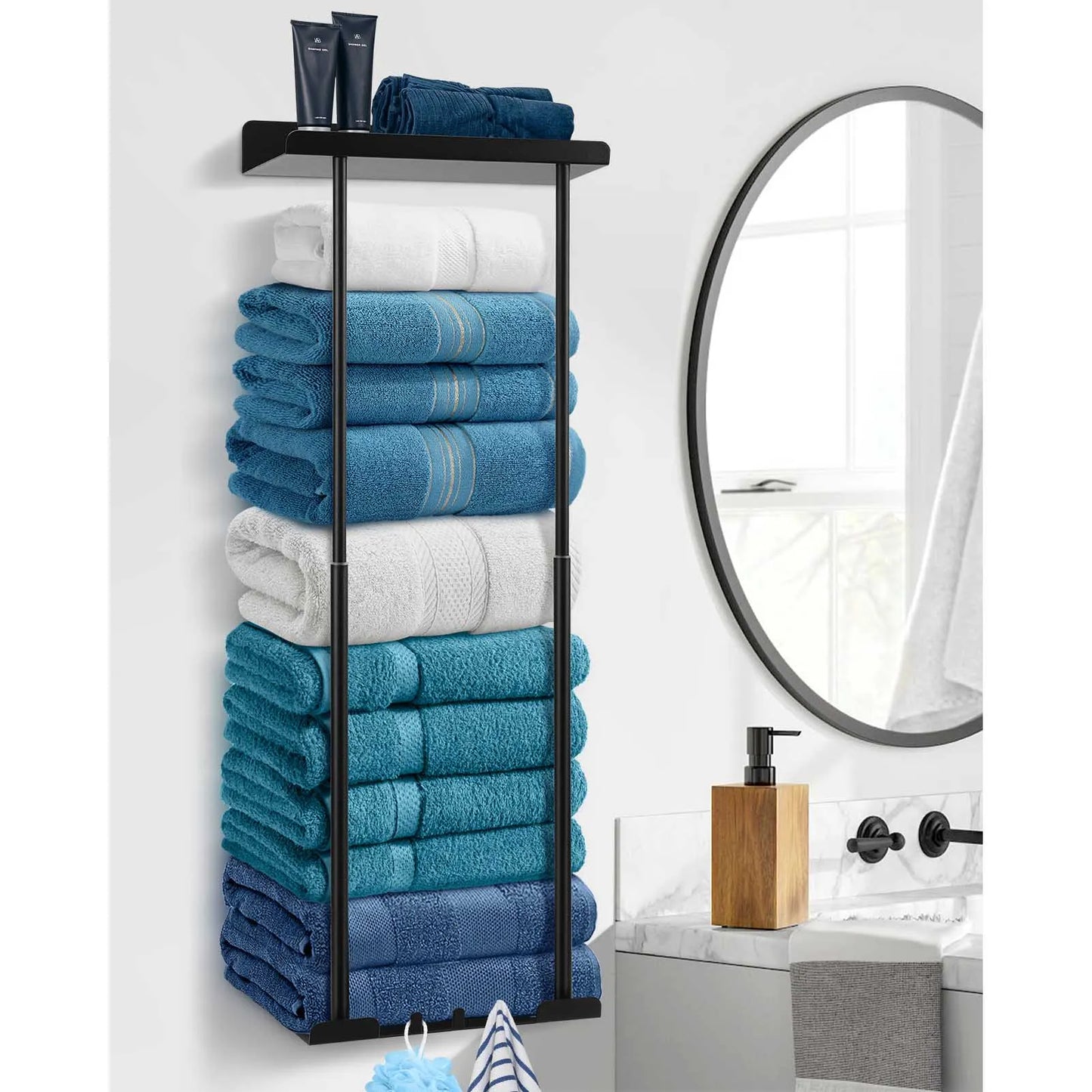 Bathroom wall mounted towel rack,bathroom decorative towel rack, towel hanging rack,roll towel storage,Bathroom Towel Holder