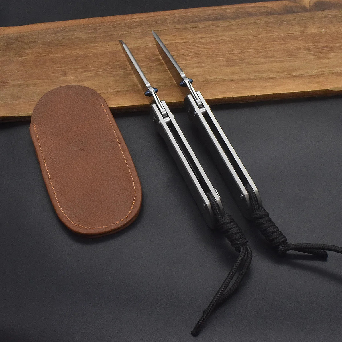 CR S35VN Blade | Stonewashed Titanium Alloy Outdoor Camping Knife | Ball Bearing EDC Survival Tool | High Hardness Ultra-Sharp