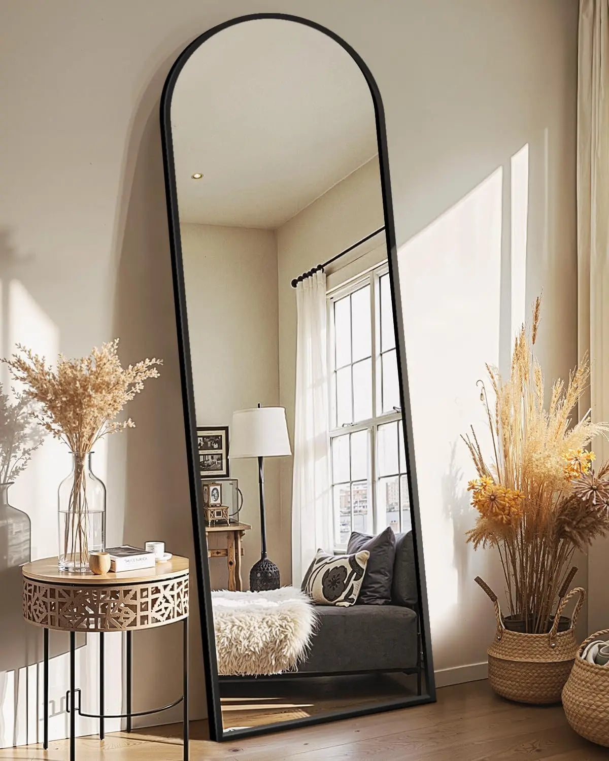 Mirror Full Length,Standing Mirror Full Body,Large Floor with Stand for Wall Entryway Door Bedroom Bathroom Living Room