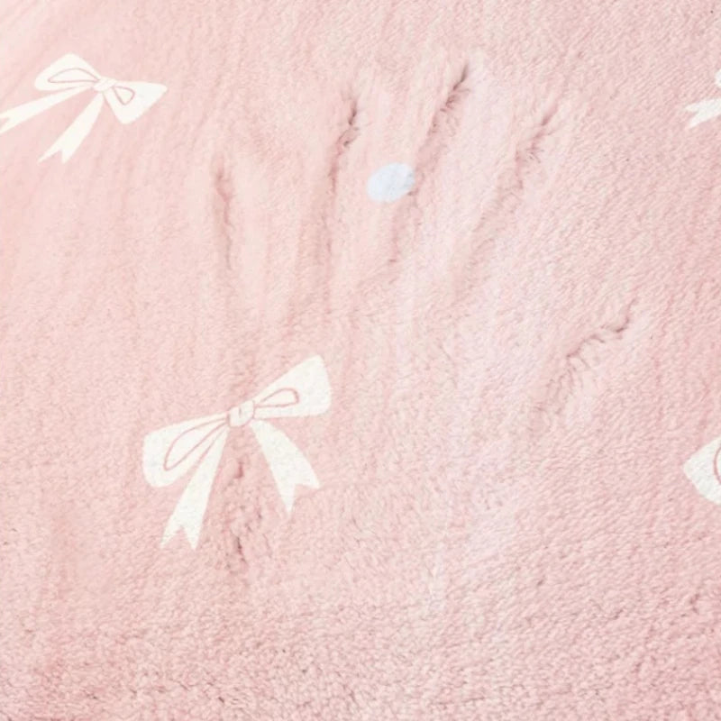 Pastoral Style Carpets for Living Room Pink Flowers Bedroom Decor Carpet Irregular Bedside Plush Rug Fluffy Soft Home Floor Mat