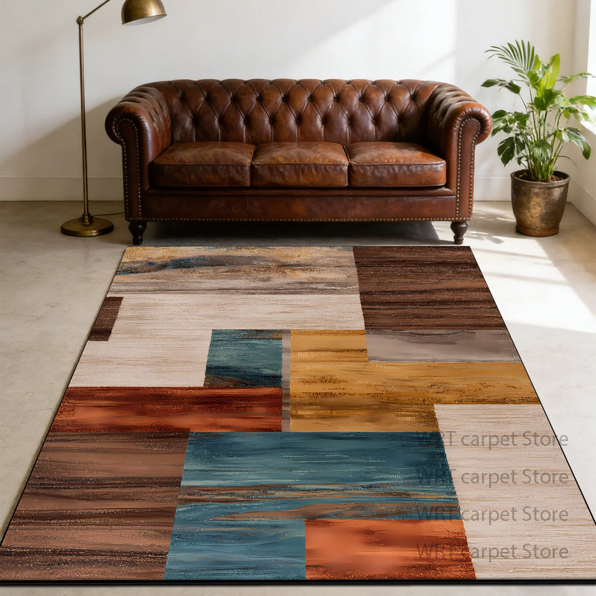Stylish Geometric Washable Non Slip Area Rug For Home Decor