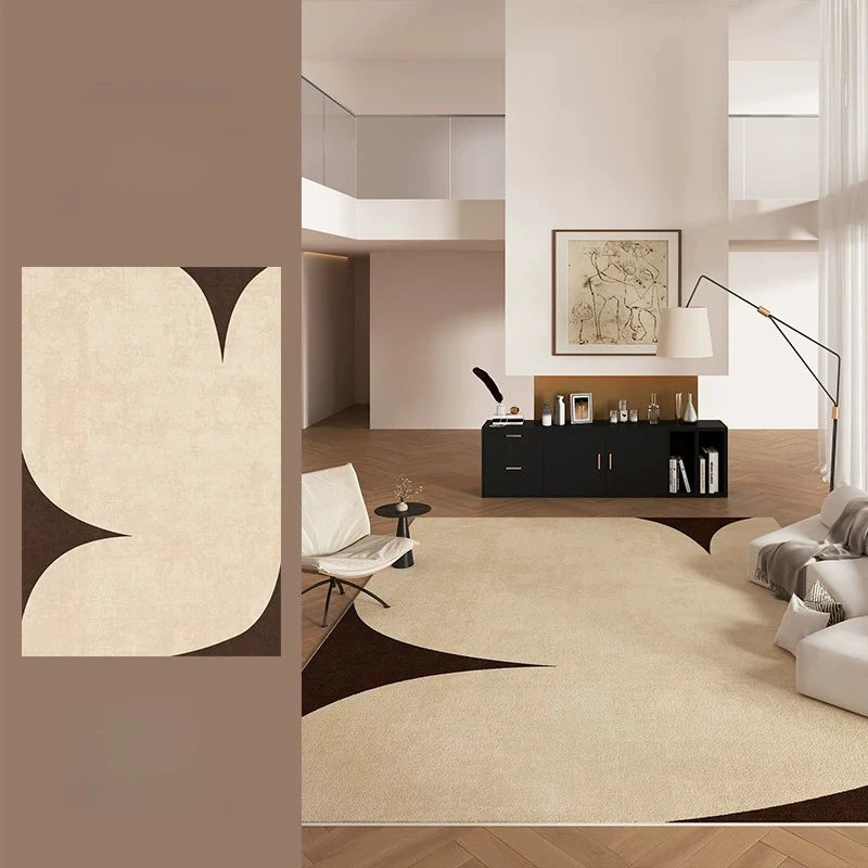 Retro Style Living Room Decoration Soft Carpet Large Area Rugs for Bedroom Washable Study Floor Mat Anti-slip Cloakroom Line Rug