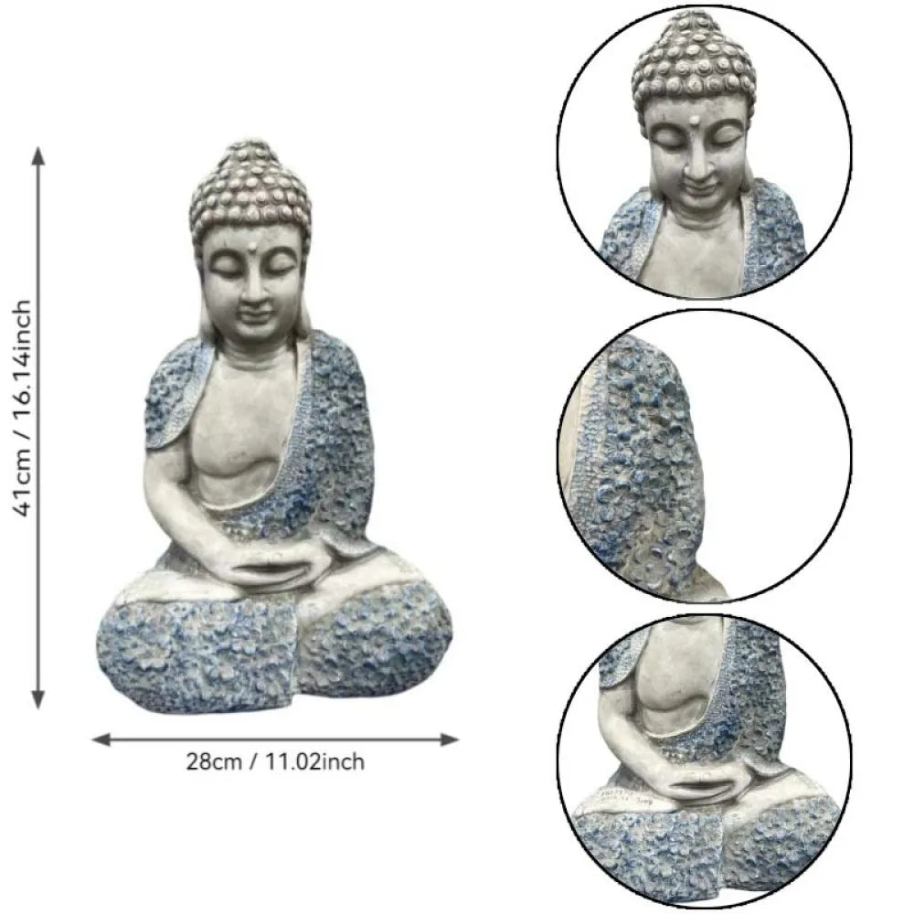 Resin Meditating Buddha Statue For Zen Garden Home Decor