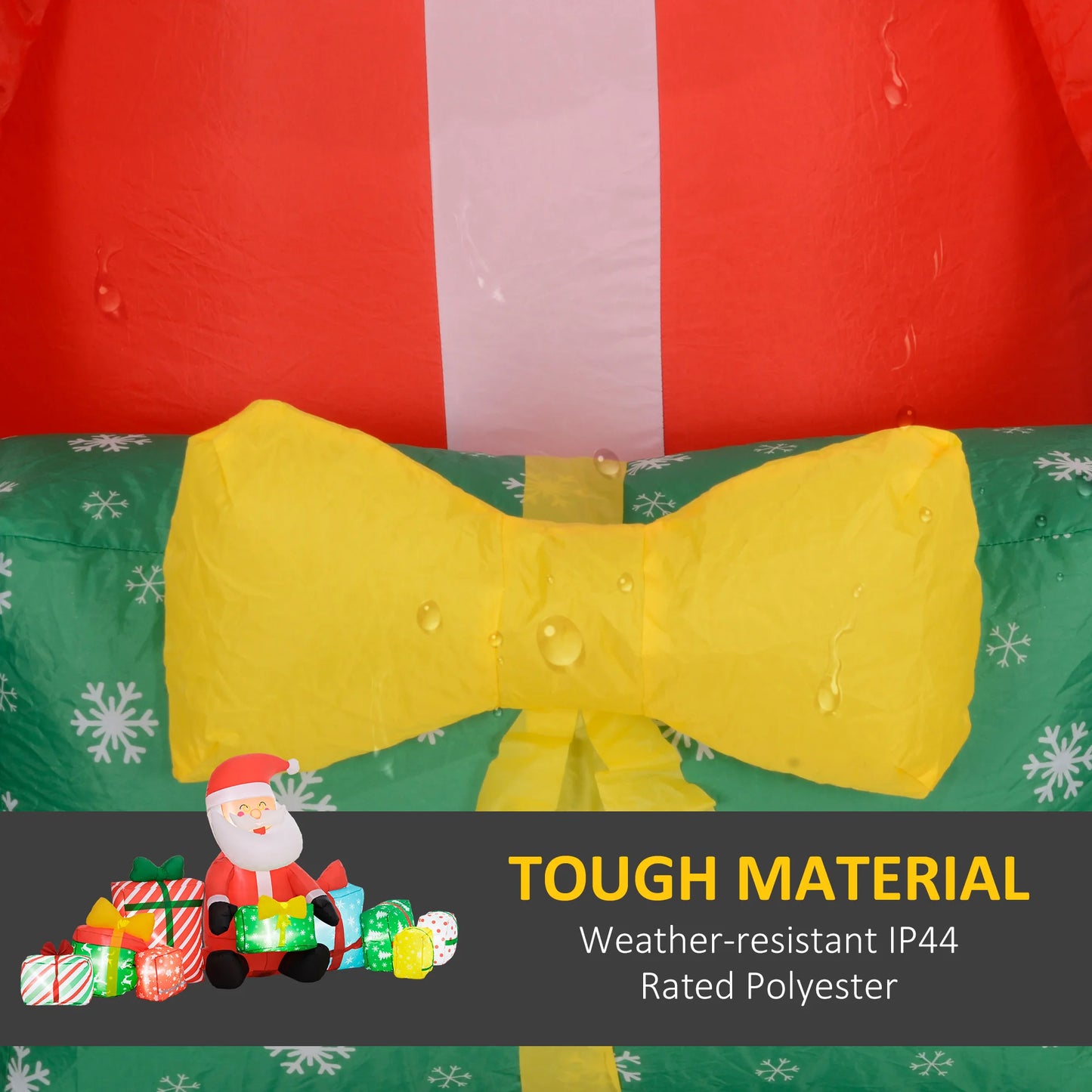 Outdoor Inflatable Santa Claus And Gift Boxes With Led Lights