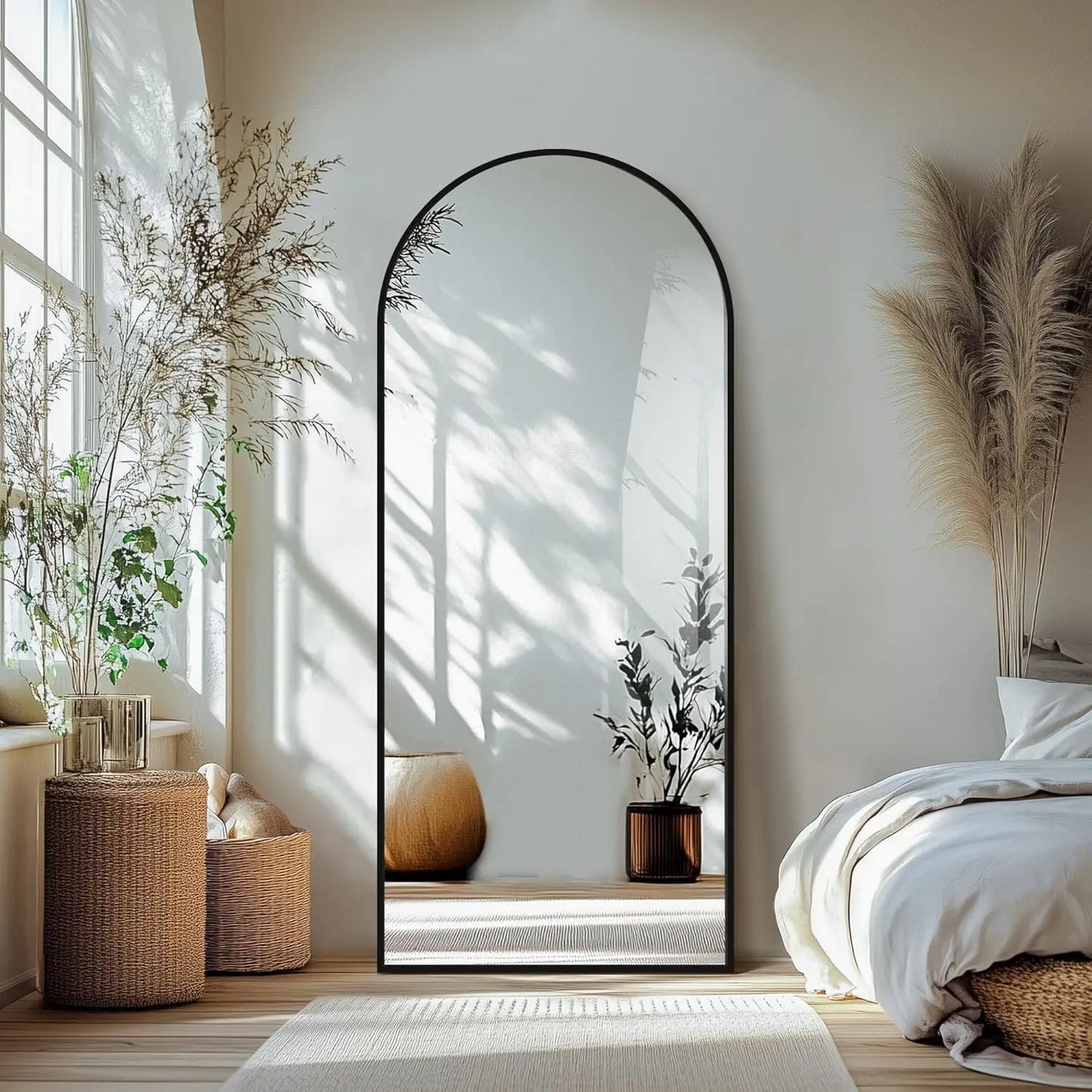 Mirror Full Length,Standing Mirror Full Body,Large Floor with Stand for Wall Entryway Door Bedroom Bathroom Living Room