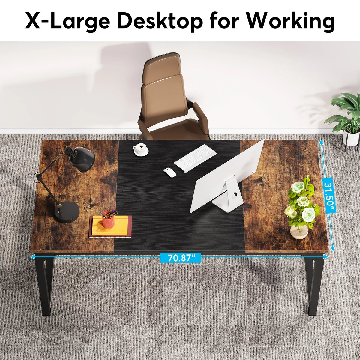 Tribesigns Modern Computer Desk for Home Office and Study Workstation