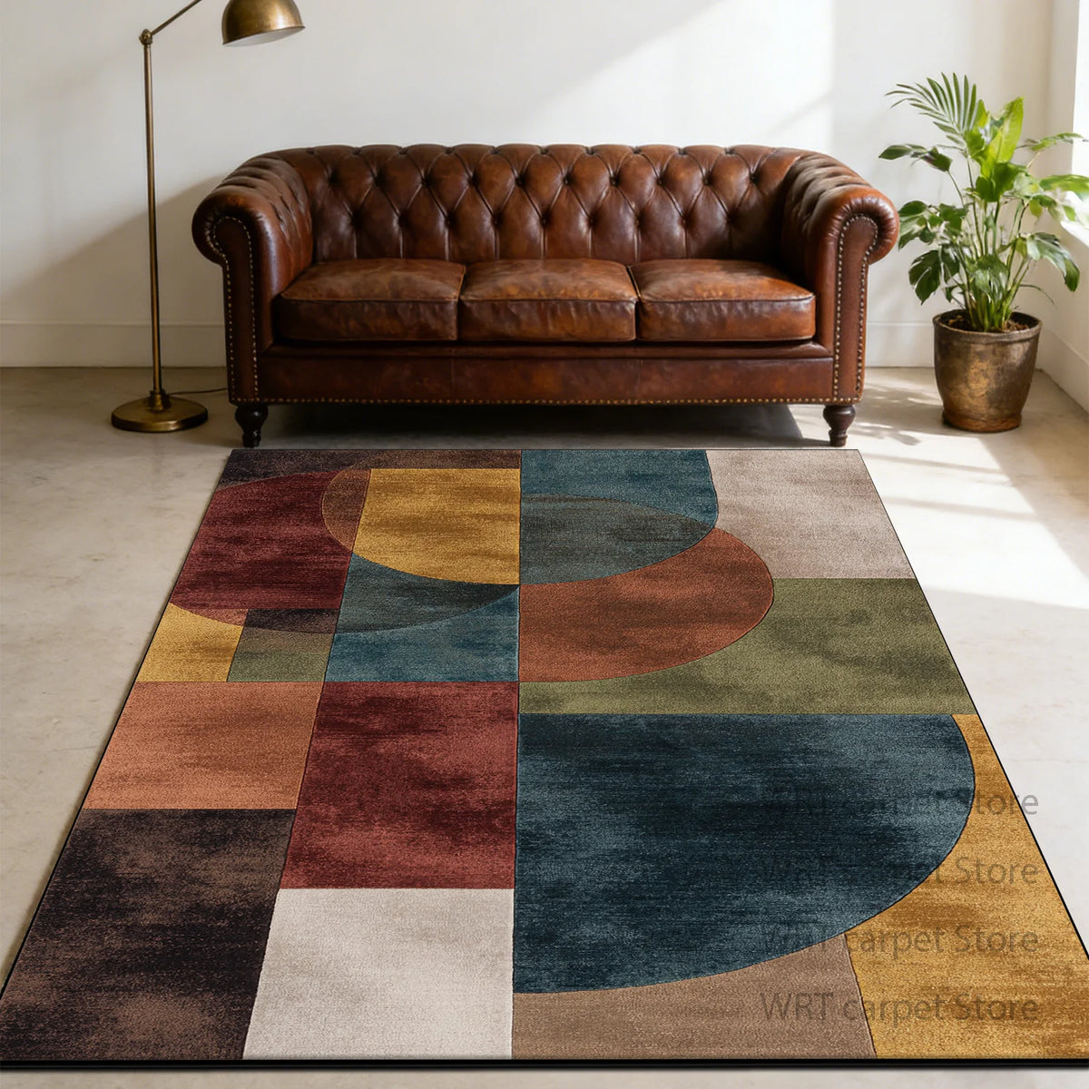 Stylish Geometric Washable Non Slip Area Rug For Home Decor