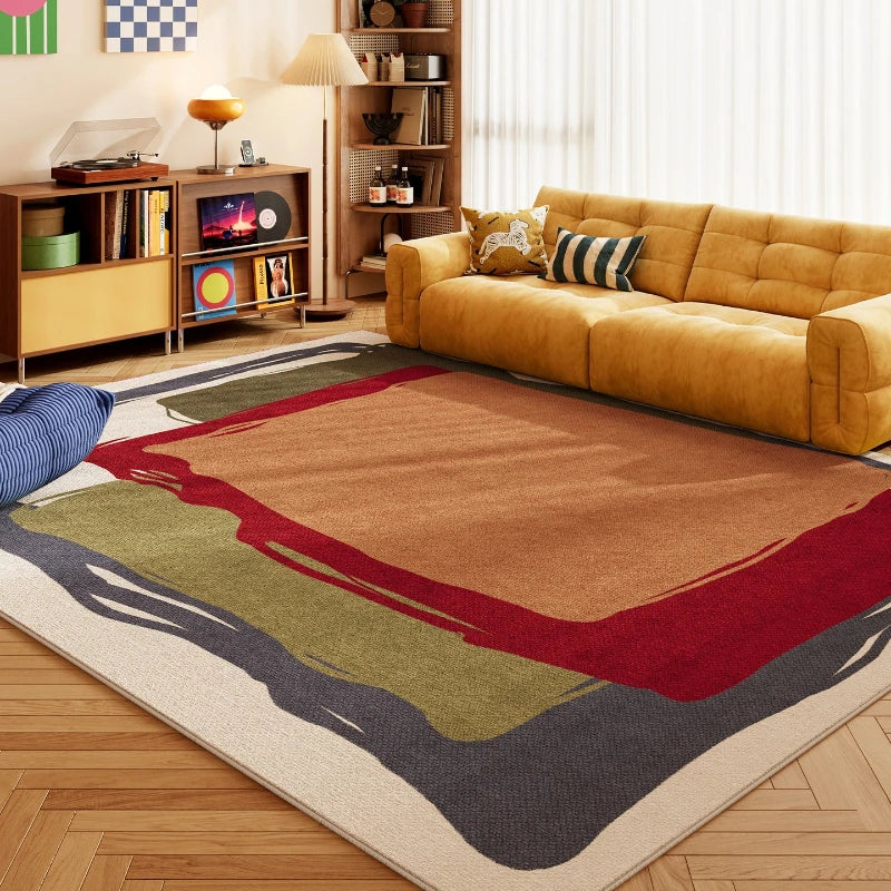 Nordic Geometric Polyester Washable Rug For Living Room