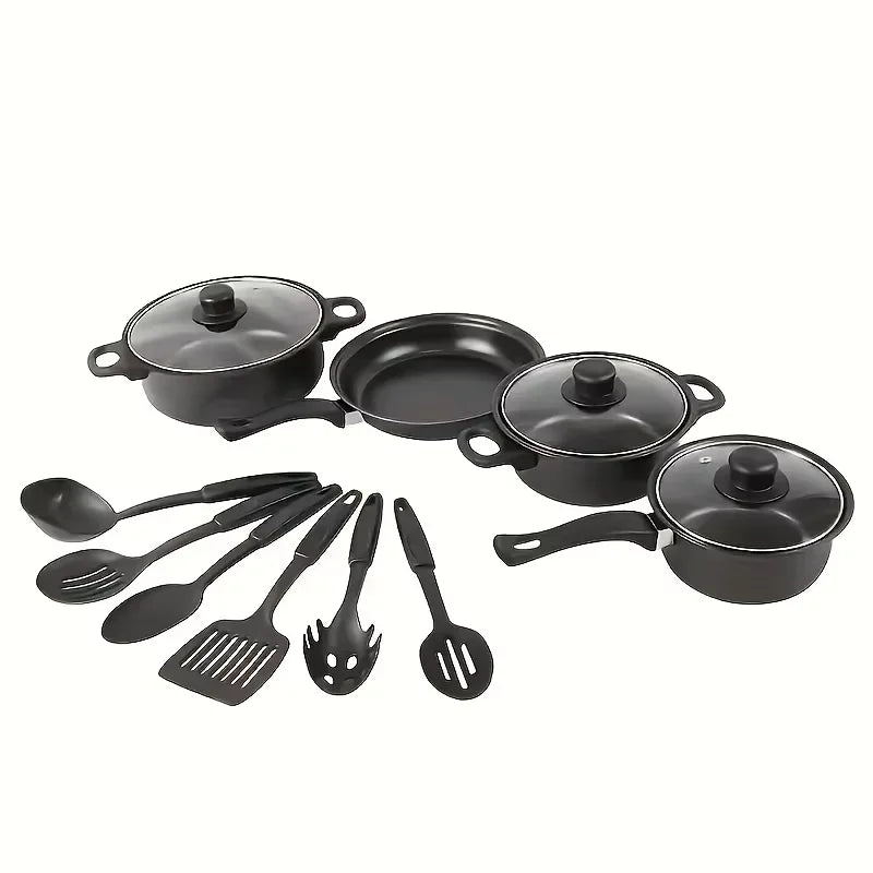 AEHOME Stainless Steel Nonstick Cookware Set With Kitchen Utensils