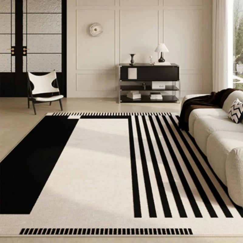 Retro Style Living Room Decoration Soft Carpet Large Area Rugs for Bedroom Washable Study Floor Mat Anti-slip Cloakroom Line Rug