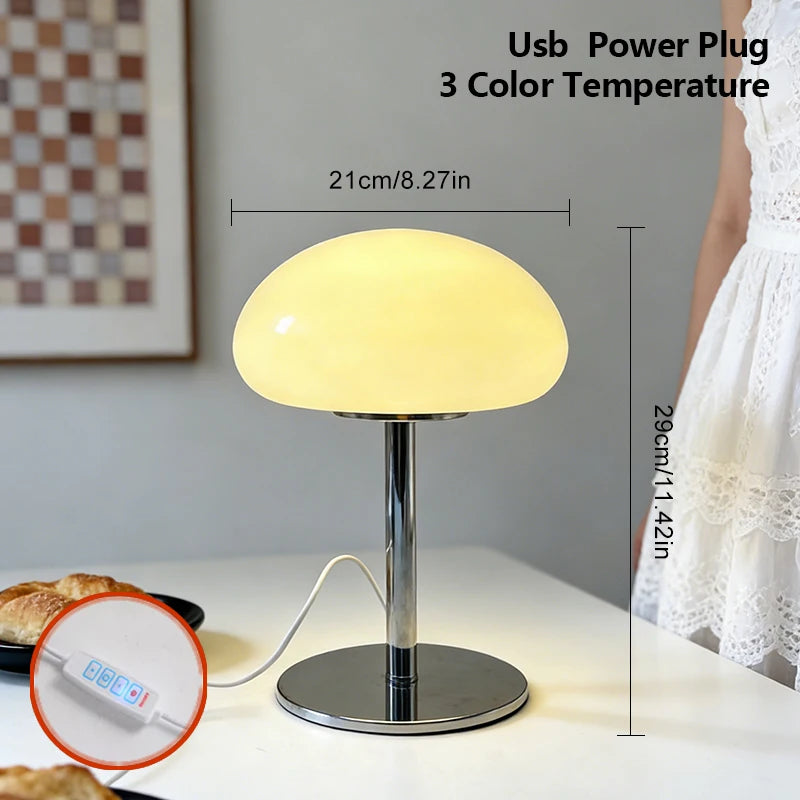 Decorative Cloud Glass Bedside Lamp For Bedroom And Study