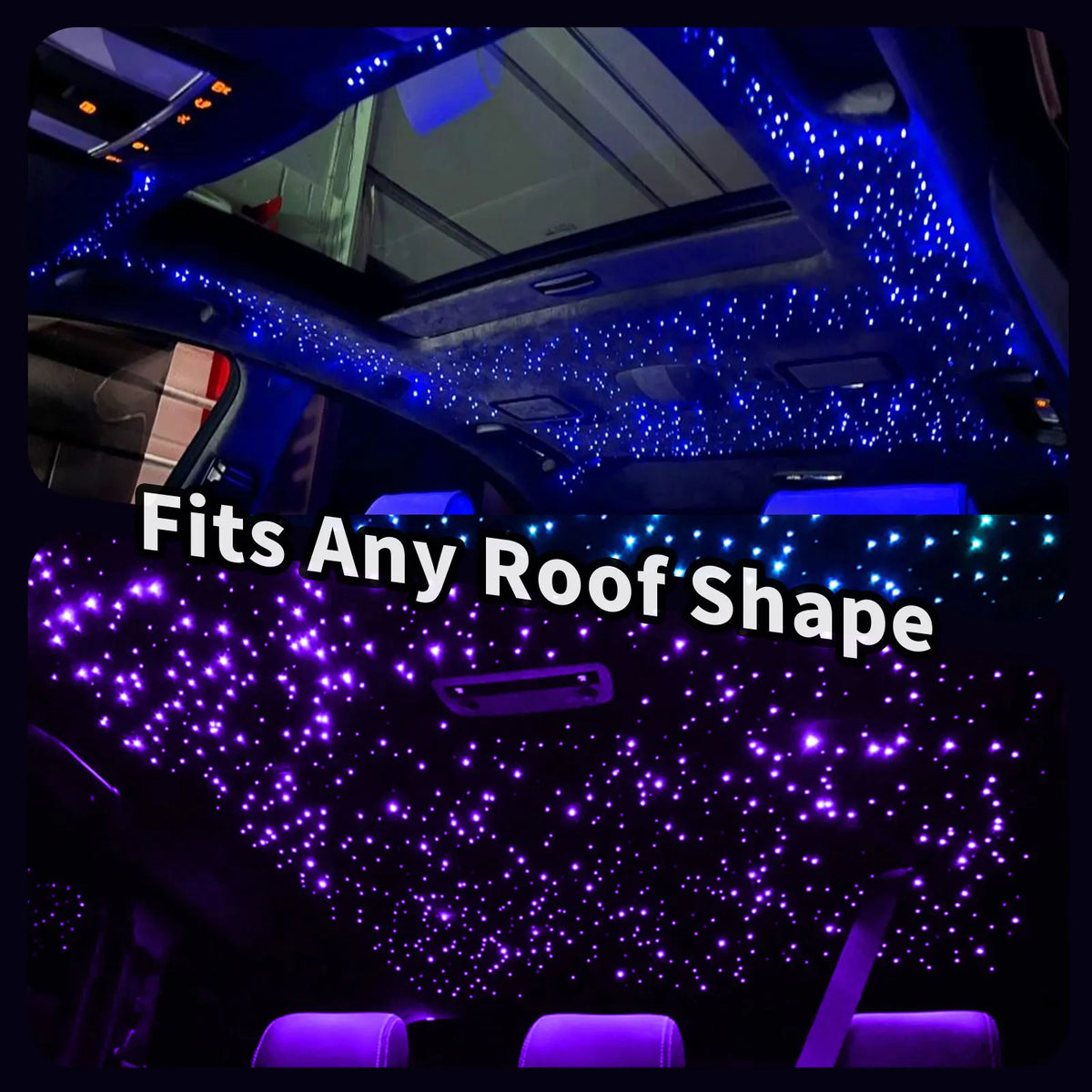 BRIVULGENT RGBW Fiber Optic Starlight Headliner Kit With Remote